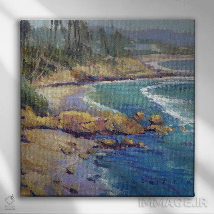 تابلو دکوراتیو رنگ های عصر اثر کانی کیم - نمای روبهرو روی دیوار