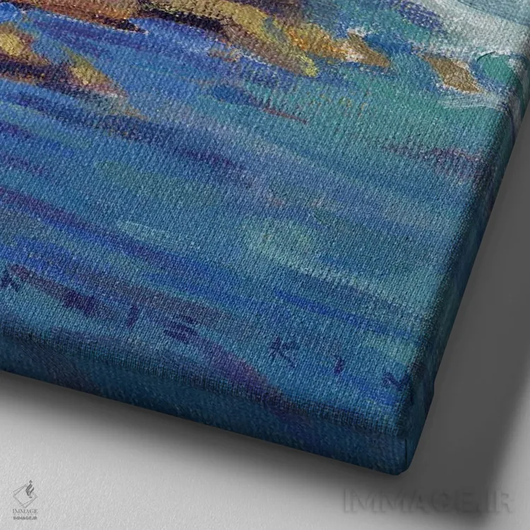 تابلو دکوراتیو رنگ های عصر اثر کانی کیم - نمای نزدیک بافت بوم