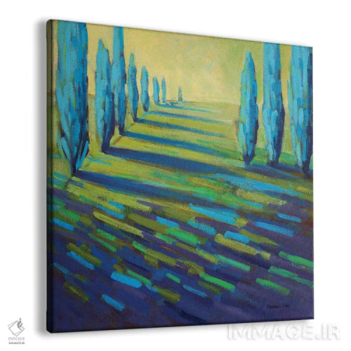 تابلو دکوراتیو لاجوردی اثر کانی کیم - نمای پرسپکتیو محصول