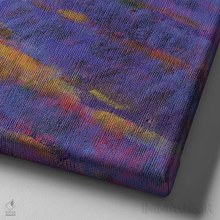 تابلو دکوراتیو رنگ های تابستان پنج اثر کانی کیم - نمای نزدیک بافت بوم