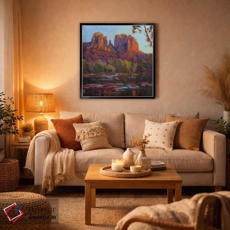 تابلو دکوراتیو Sedona,کاتدرال راک، سدونا اثر کانی کیم - D6B