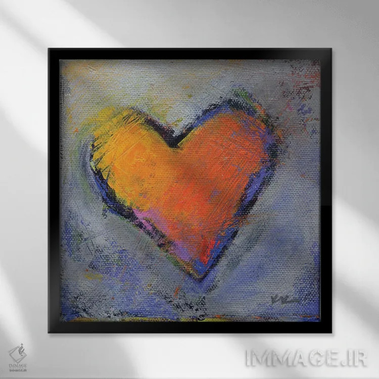 تابلو دکوراتیو عشق شش اثر کانی کیم - نمای قابدار مشکی