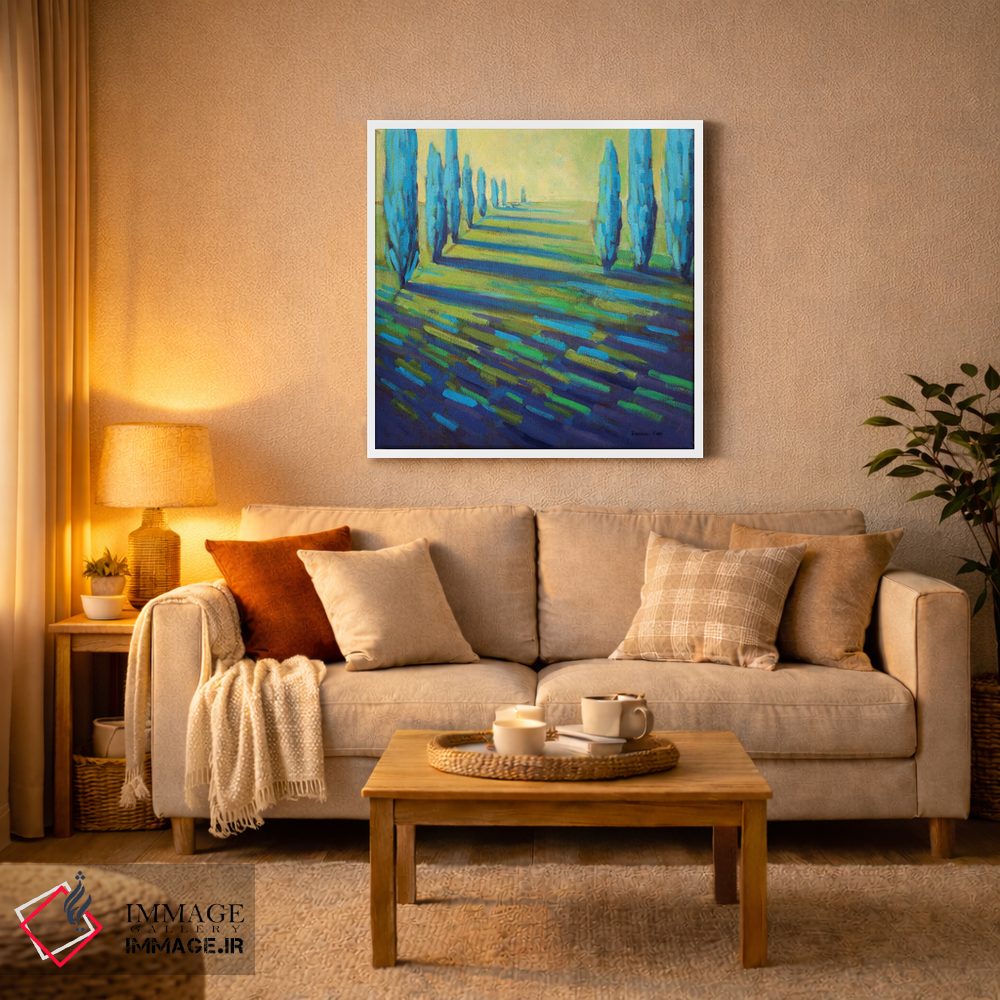 تابلو دکوراتیو لاجوردی اثر کانی کیم - D3W