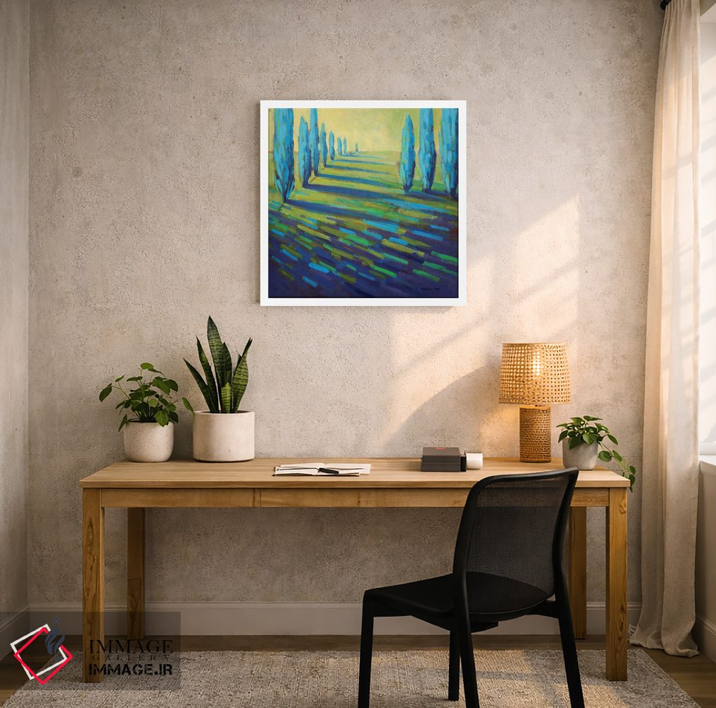 تابلو دکوراتیو لاجوردی اثر کانی کیم - D4W