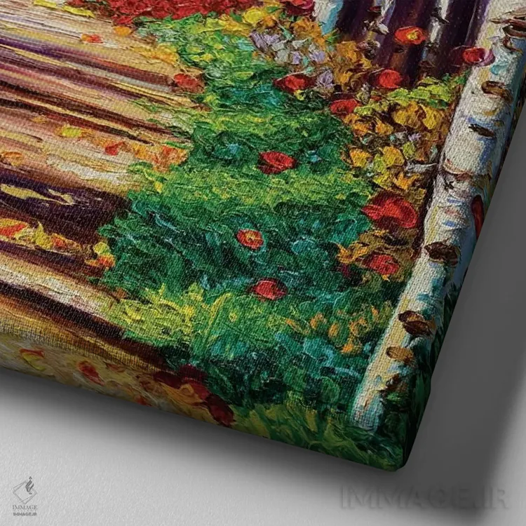 تابلو دکوراتیو جنگل پیچیده اثر کیمبرلی آدامز - نمای نزدیک بافت بوم