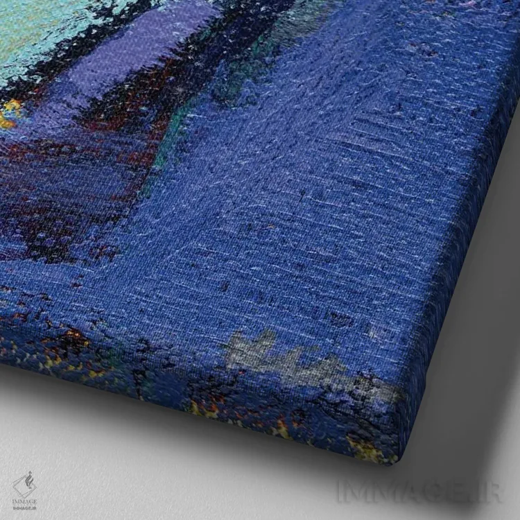 تابلو دکوراتیو عشق هفت اثر کانی کیم - نمای نزدیک بافت بوم