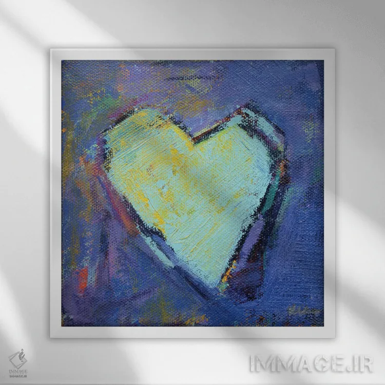 تابلو دکوراتیو عشق هفت اثر کانی کیم - نمای قابدار سفید