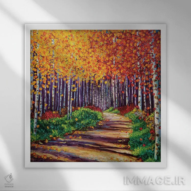 تابلو دکوراتیو جنگل پیچیده اثر کیمبرلی آدامز - نمای قابدار سفید