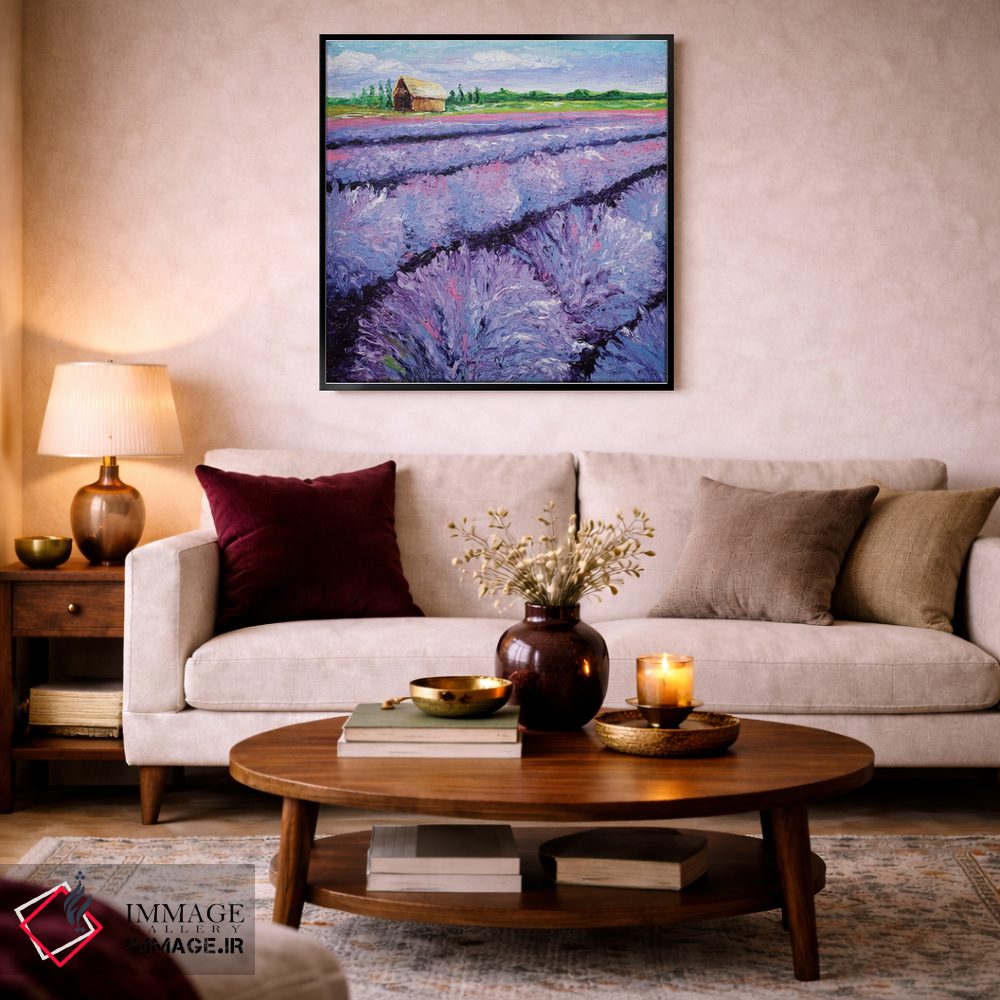 تابلو دکوراتیو نسیم اسطوخودوس سه لتی یک اثر کیمبرلی آدامز - D5B