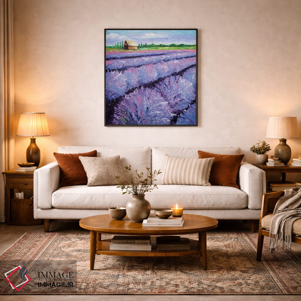 تابلو دکوراتیو نسیم اسطوخودوس سه لتی یک اثر کیمبرلی آدامز - D4B