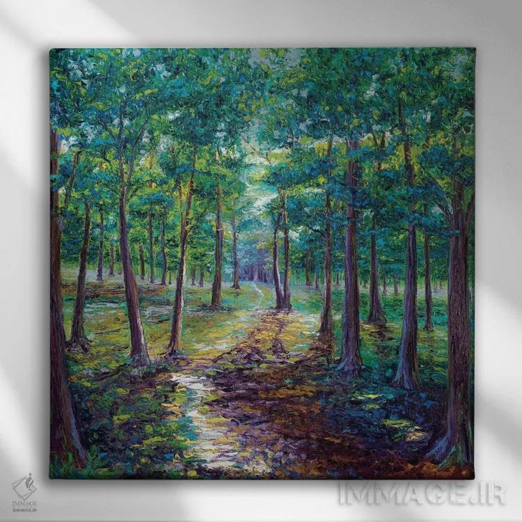 تابلو دکوراتیو زیر سایبان درختان اثر کیمبرلی آدامز - نمای روبهرو روی دیوار