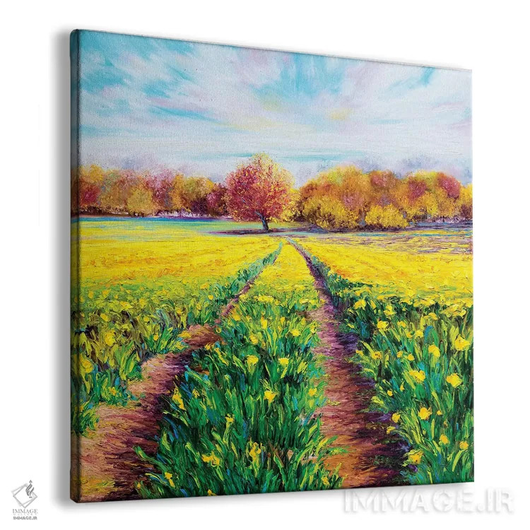 تابلو دکوراتیو مزارع طلایی اثر کیمبرلی آدامز - نمای پرسپکتیو محصول