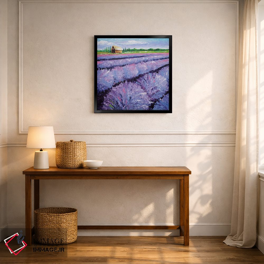 تابلو دکوراتیو نسیم اسطوخودوس سه لتی یک اثر کیمبرلی آدامز - D6B