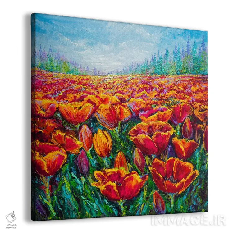تابلو دکوراتیو زمان گل لاله اثر کیمبرلی آدامز - نمای پرسپکتیو محصول