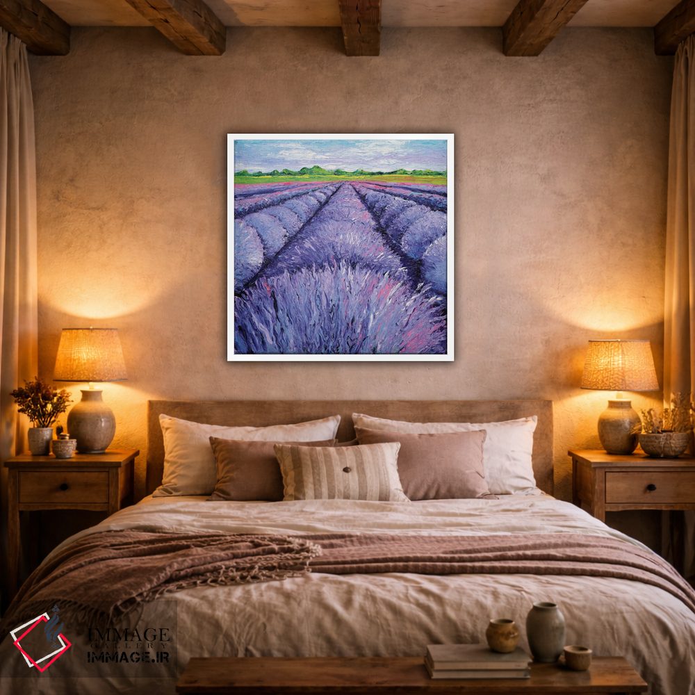 تابلو دکوراتیو نسیم اسطوخودوس سه لتی دو اثر کیمبرلی آدامز - D1W