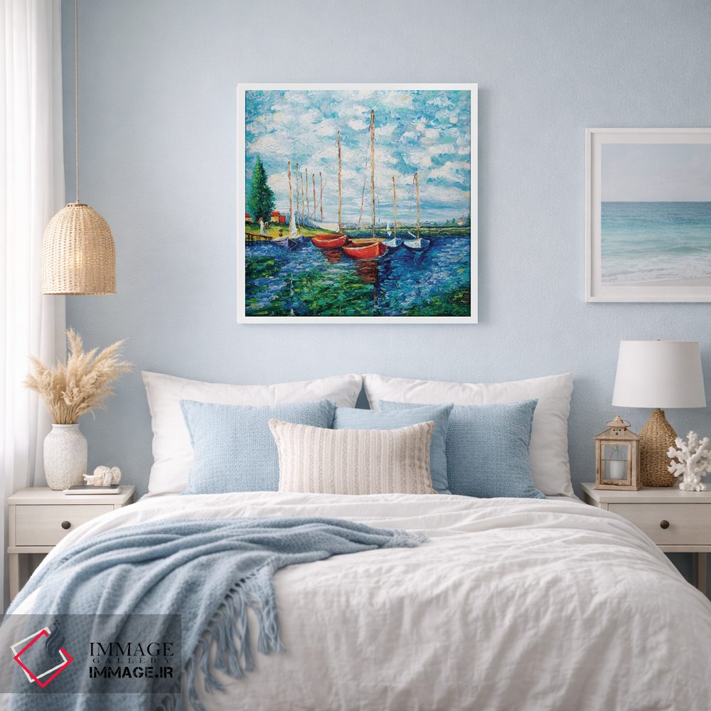 تابلو دکوراتیو قایق های قرمز اثر کیمبرلی آدامز - D3W