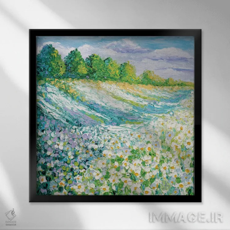 تابلو دکوراتیو روزهای تابستانی اثر کیمبرلی آدامز - نمای قابدار مشکی