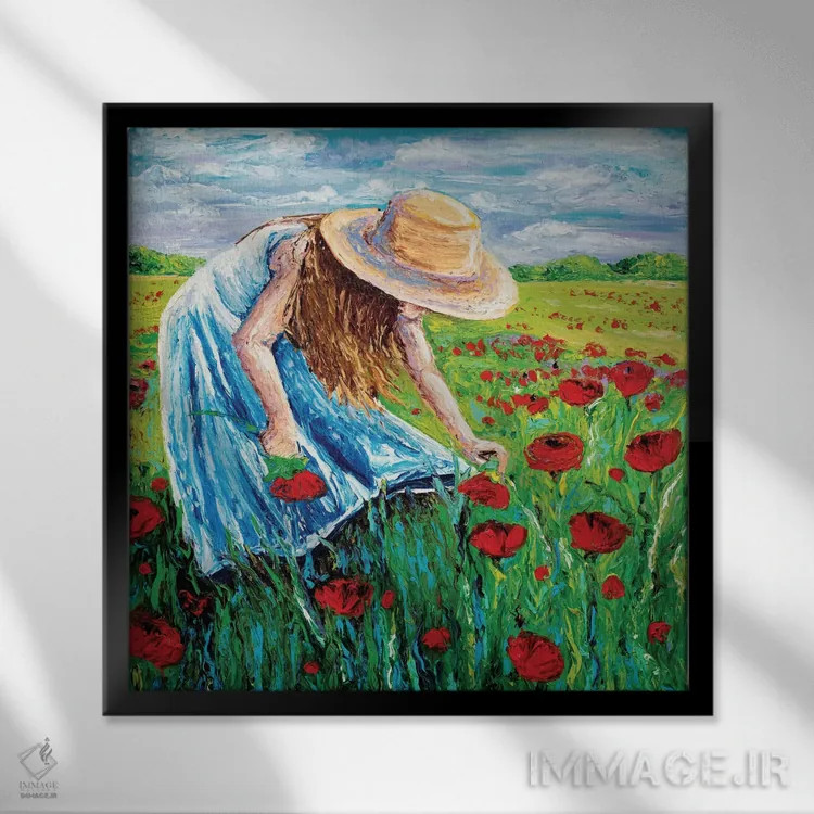 تابلو دکوراتیو شکوفه اثر کیمبرلی آدامز - نمای قابدار مشکی