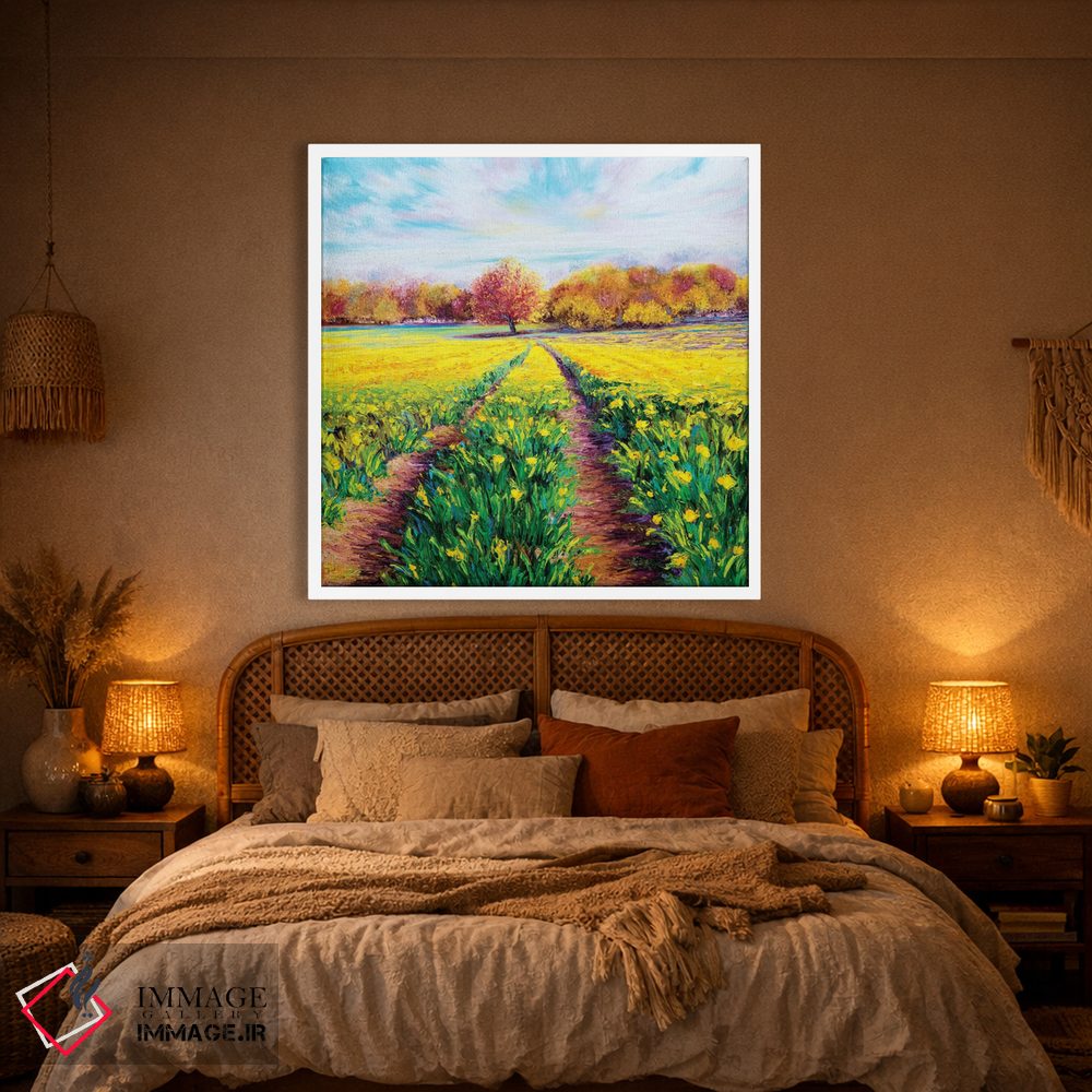 تابلو دکوراتیو مزارع طلایی اثر کیمبرلی آدامز - D1W