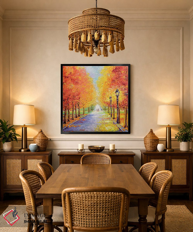 تابلو دکوراتیو چراغ های پاییزی اثر کیمبرلی آدامز - D2B