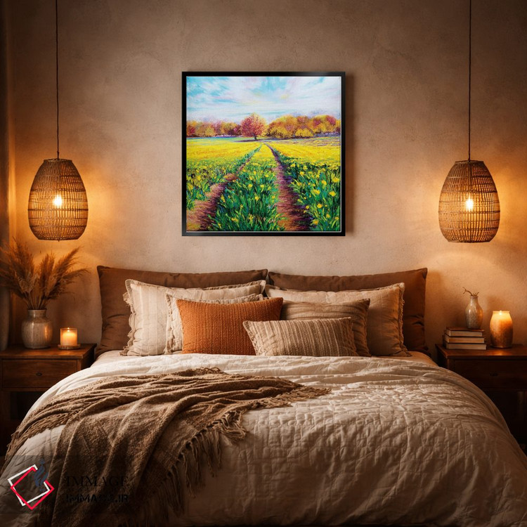 تابلو دکوراتیو مزارع طلایی اثر کیمبرلی آدامز - D6B