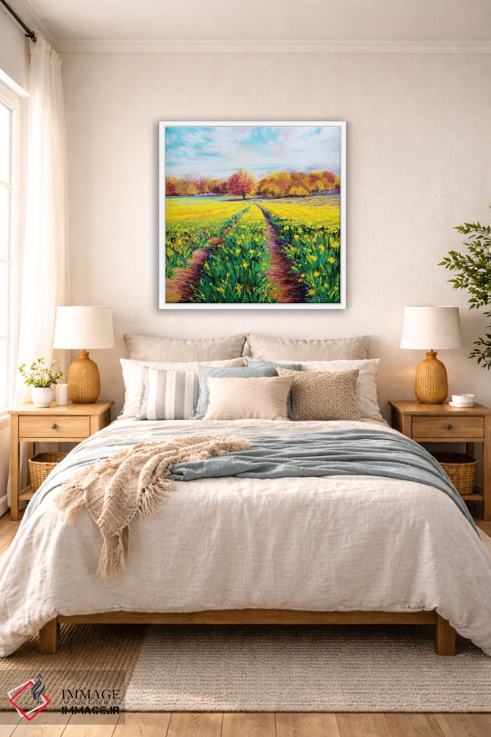 تابلو دکوراتیو مزارع طلایی اثر کیمبرلی آدامز - D4W