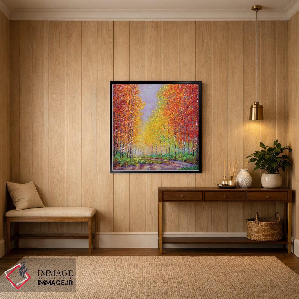 تابلو دکوراتیو درختان آسپن در پاییز اثر کیمبرلی آدامز - D2B