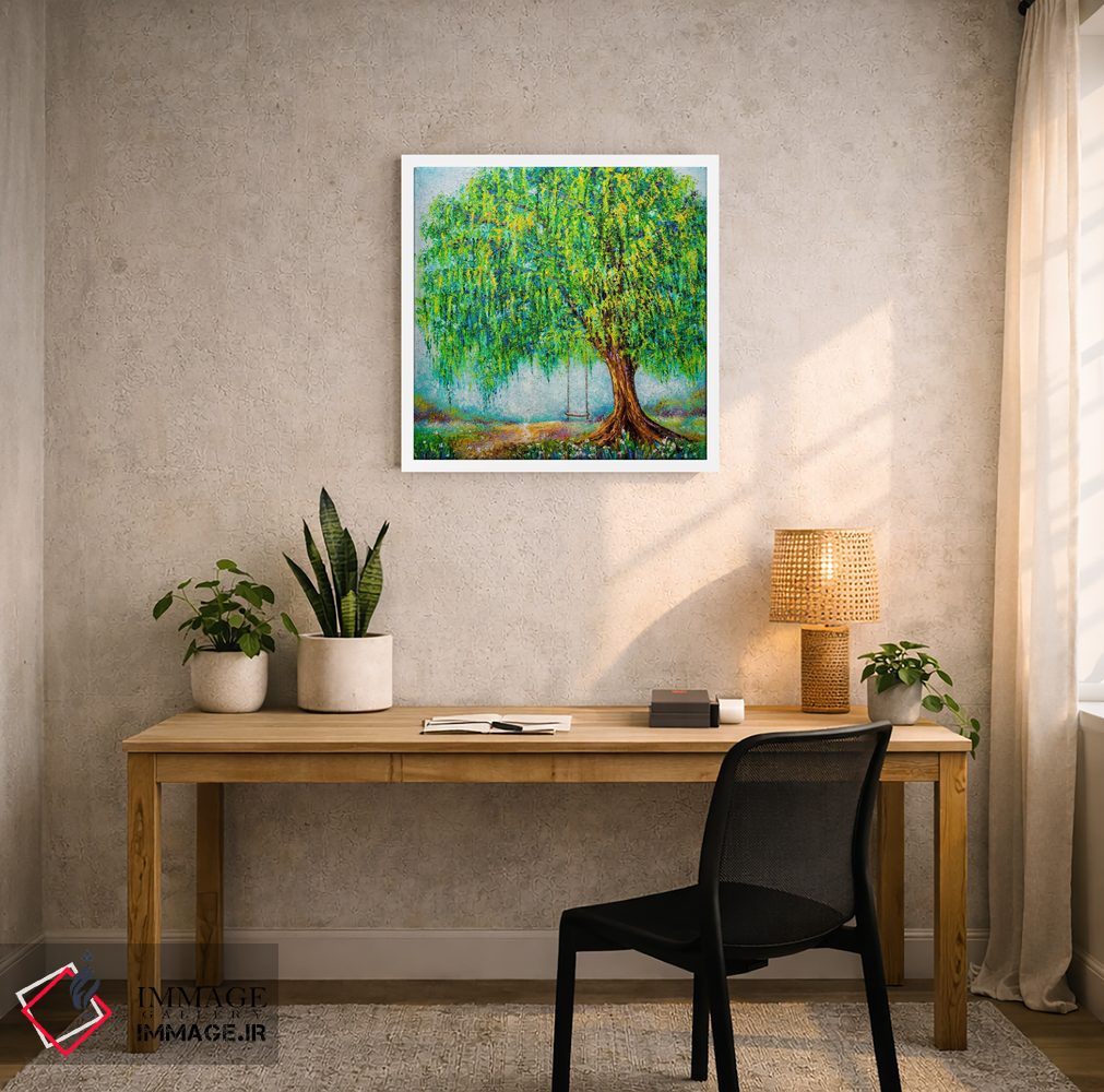 تابلو دکوراتیو زیر درخت بید اثر کیمبرلی آدامز - D3W