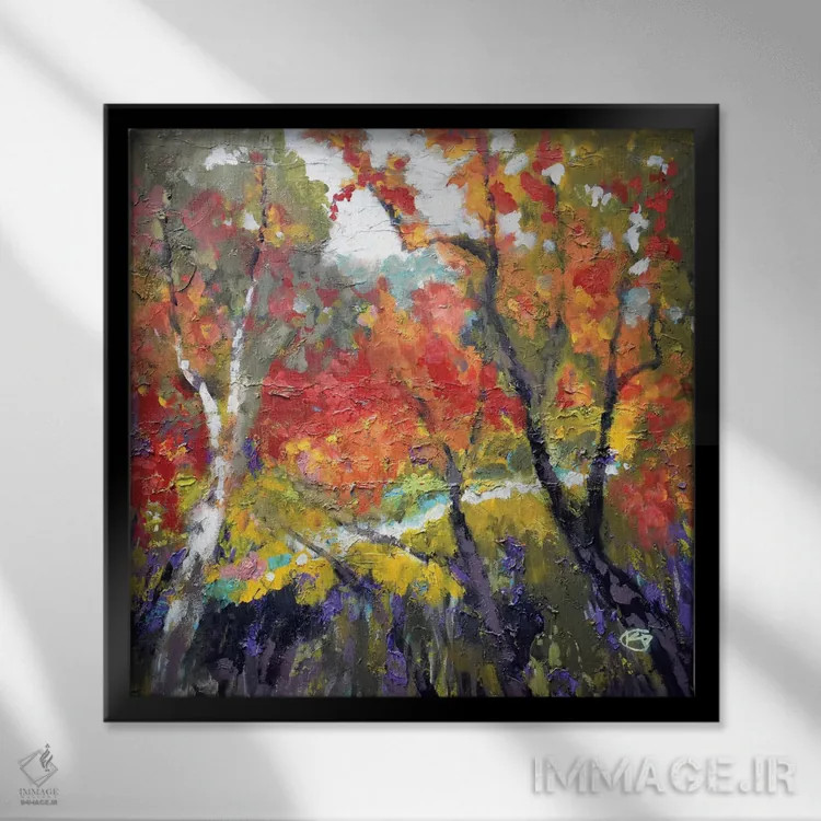 تابلو دکوراتیو جویی که از میان آن می گذرد اثر کیپ دکر - نمای قابدار مشکی