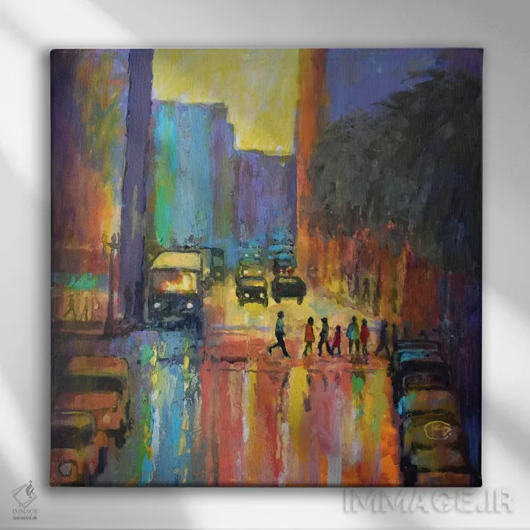 تابلو دکوراتیو گذرگاه شهری I اثر کیپ دکر - نمای روبهرو روی دیوار
