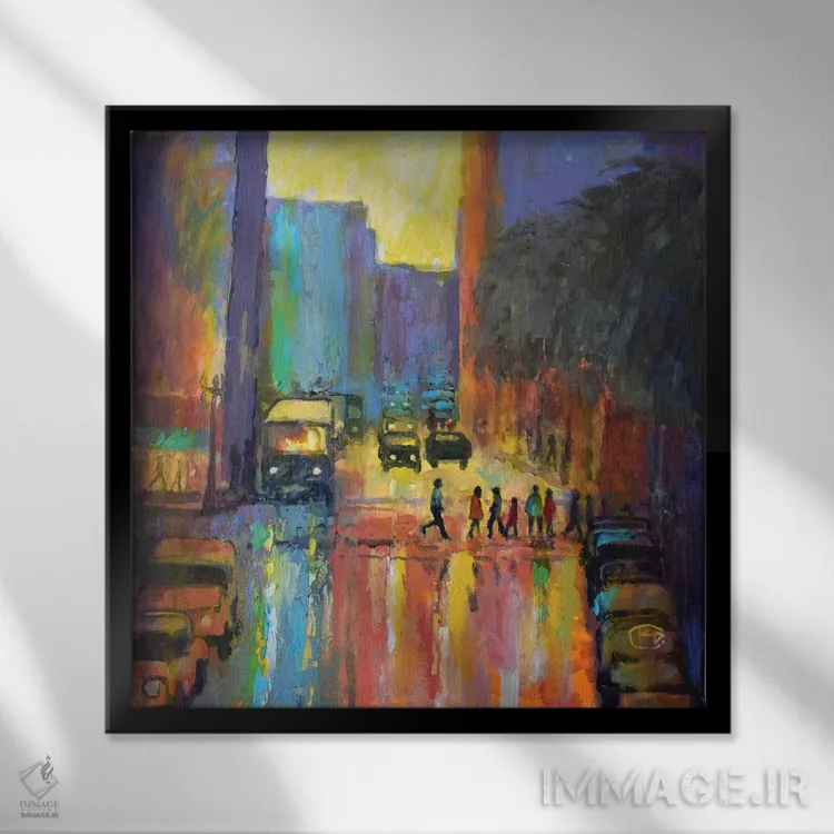 تابلو دکوراتیو گذرگاه شهری I اثر کیپ دکر - نمای قابدار مشکی