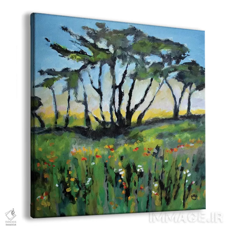 تابلو دکوراتیو مزرعه سبز اثر کیپ دکر - نمای پرسپکتیو محصول