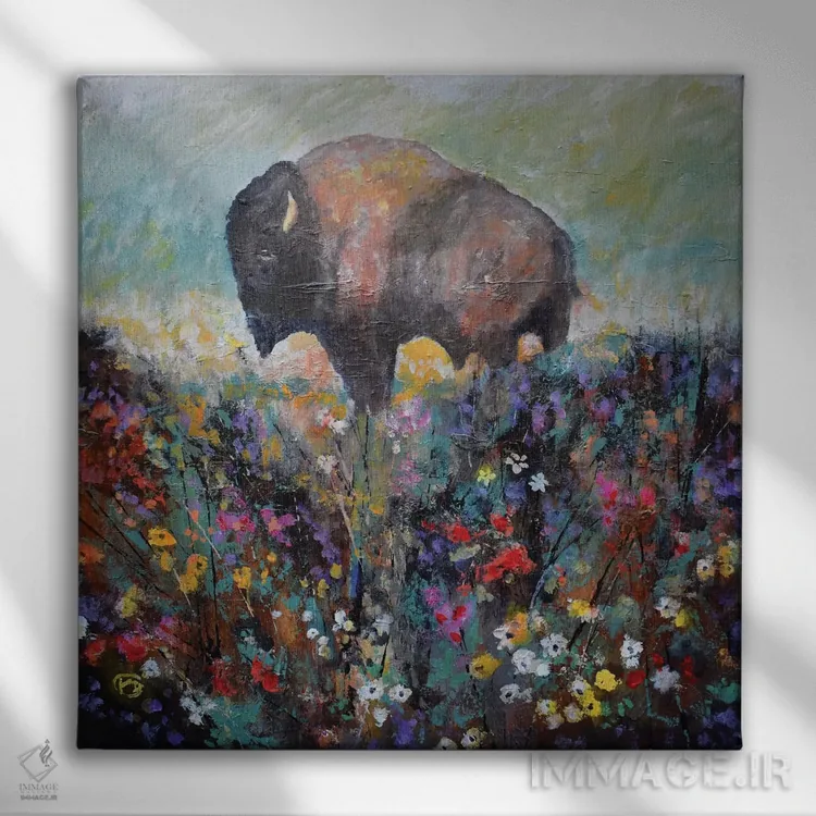 تابلو دکوراتیو دشت بهاری اثر کیپ دکر - نمای روبهرو روی دیوار