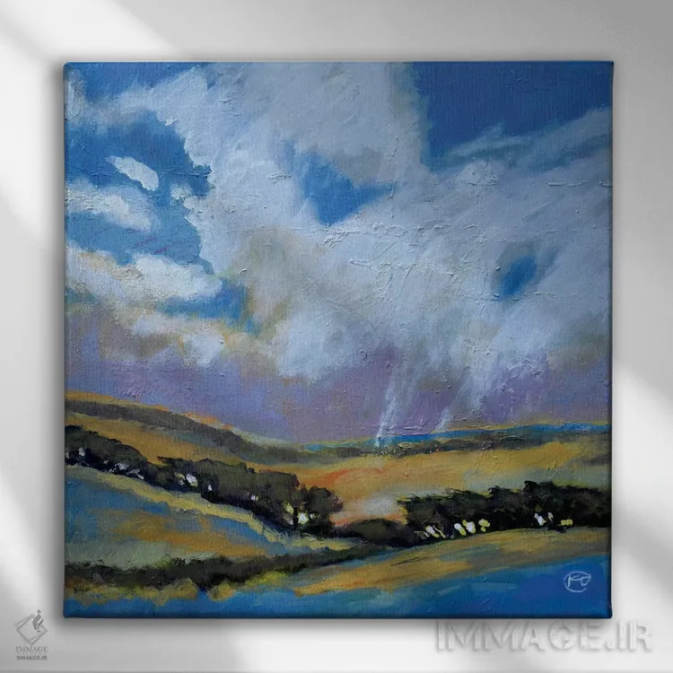 تابلو دکوراتیو رقص بر فراز تپه ها اثر کیپ دکر - نمای روبهرو روی دیوار