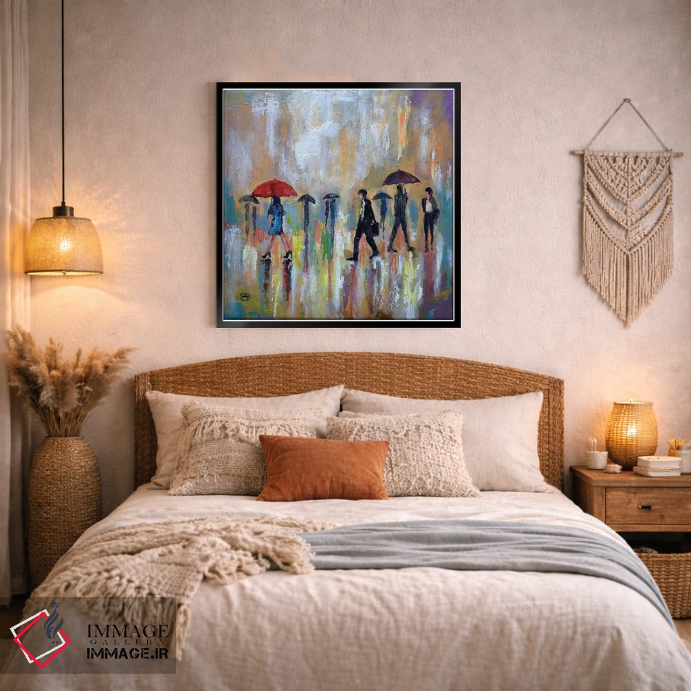 تابلو دکوراتیو چتر قرمز اثر کیپ دکر - D3B