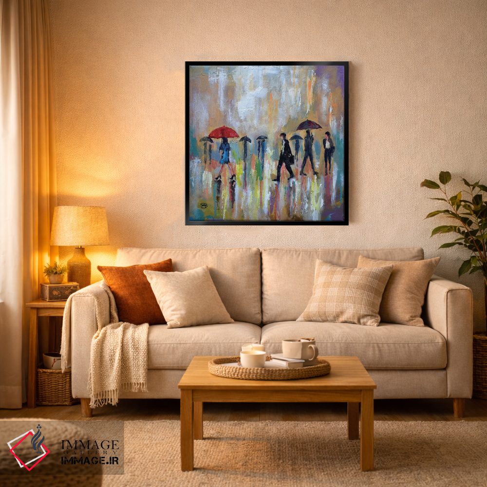 تابلو دکوراتیو چتر قرمز اثر کیپ دکر - D4B