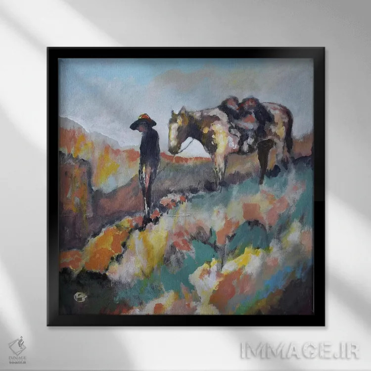 تابلو دکوراتیو فرود دشوار اثر کیپ دکر - نمای قابدار مشکی