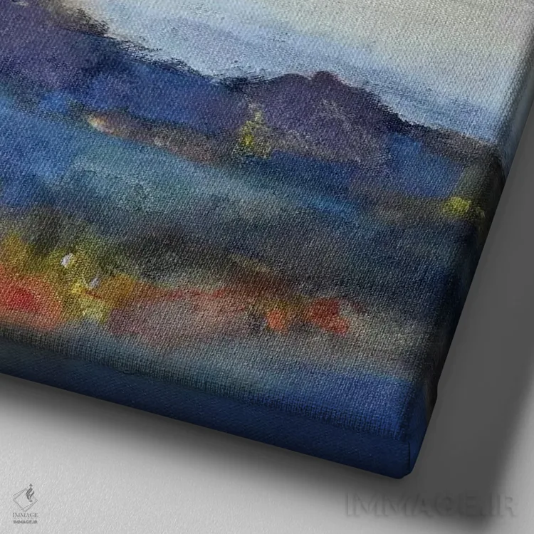 تابلو دکوراتیو نخستین نور اثر کیپ دکر - نمای نزدیک بافت بوم