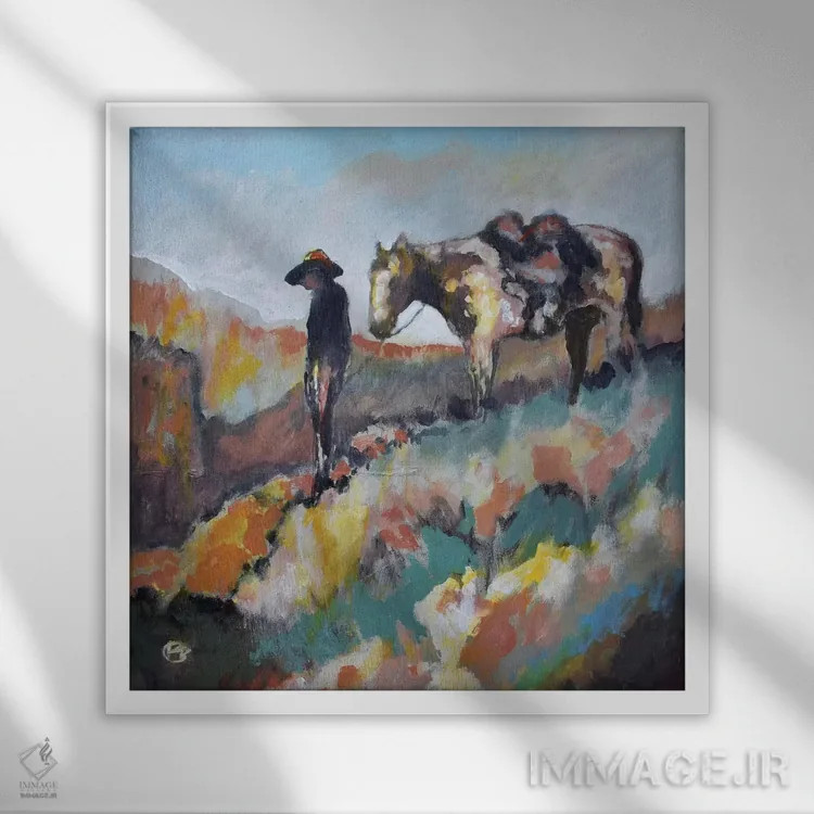 تابلو دکوراتیو فرود دشوار اثر کیپ دکر - نمای قابدار سفید