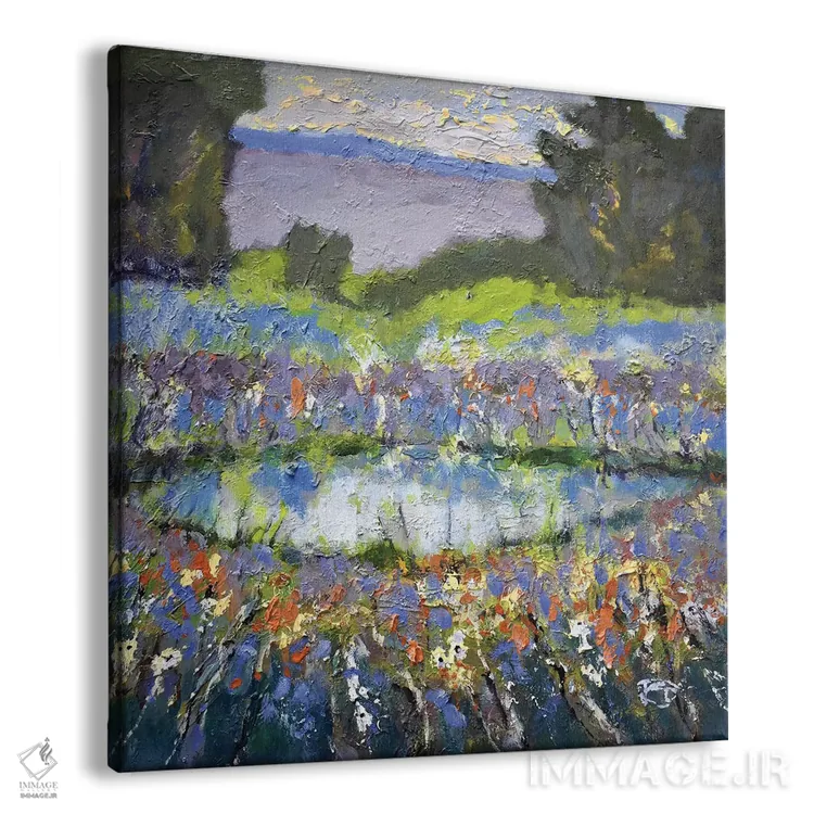 تابلو دکوراتیو برکه دامنه کوه اثر کیپ دکر - نمای پرسپکتیو محصول