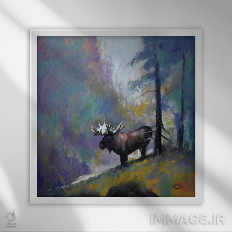 تابلو دکوراتیو شکوه اثر کیپ دکر - نمای قابدار سفید