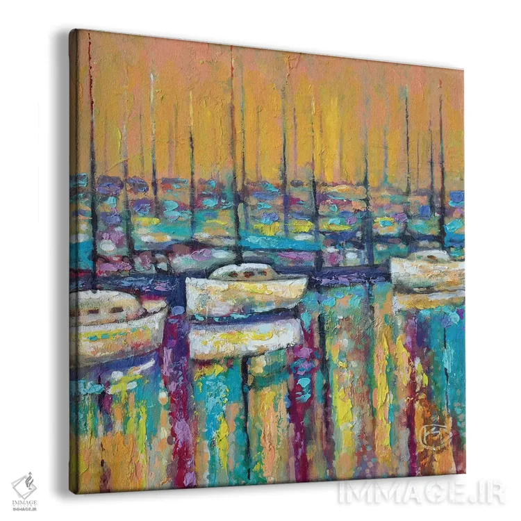 تابلو دکوراتیو طلوع بندر اثر کیپ دکر - نمای پرسپکتیو محصول