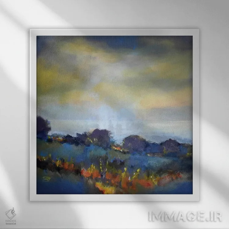 تابلو دکوراتیو نخستین نور اثر کیپ دکر - نمای قابدار سفید