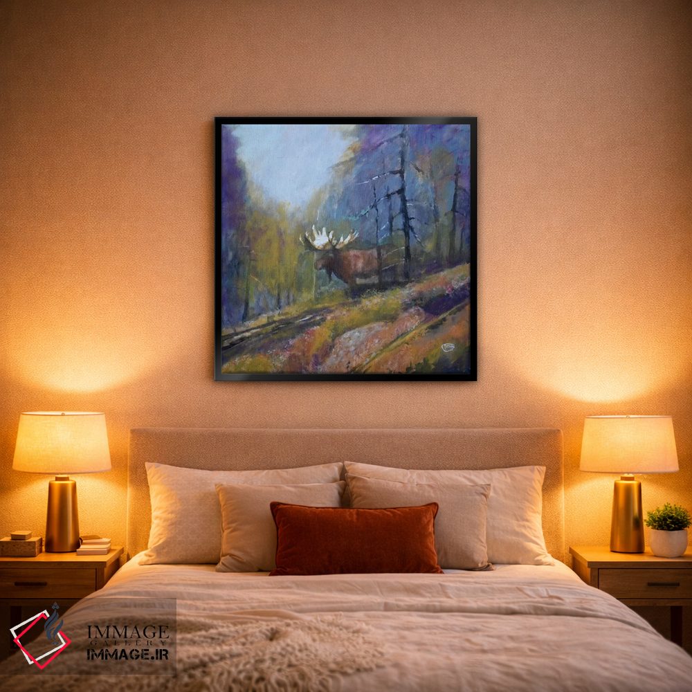 تابلو دکوراتیو گوزن نر بزرگ اثر کیپ دکر - D2B