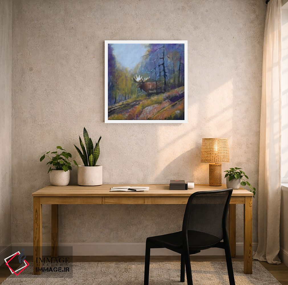 تابلو دکوراتیو گوزن نر بزرگ اثر کیپ دکر - D3W