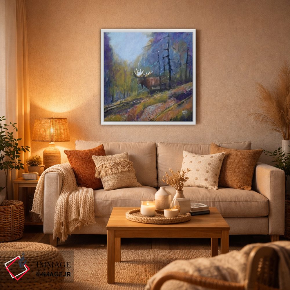 تابلو دکوراتیو گوزن نر بزرگ اثر کیپ دکر - D4W