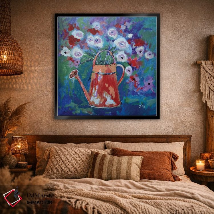 تابلو دکوراتیو آب پاش با گل ها اثر کیپ دکر - D2B