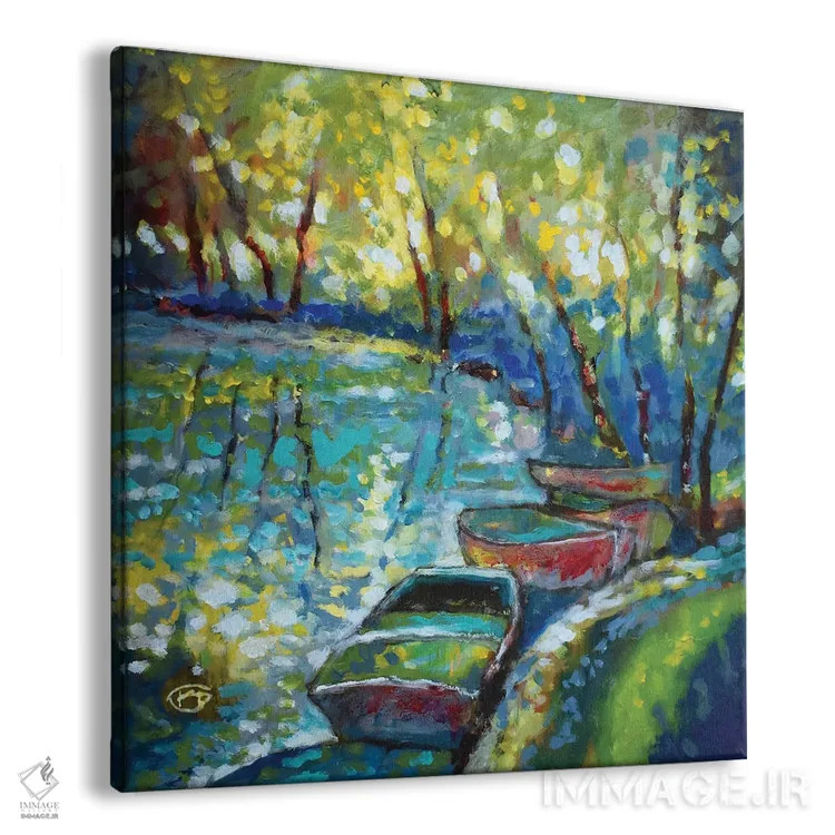 تابلو دکوراتیو قایق های تابستانی اثر کیپ دکر - نمای پرسپکتیو محصول