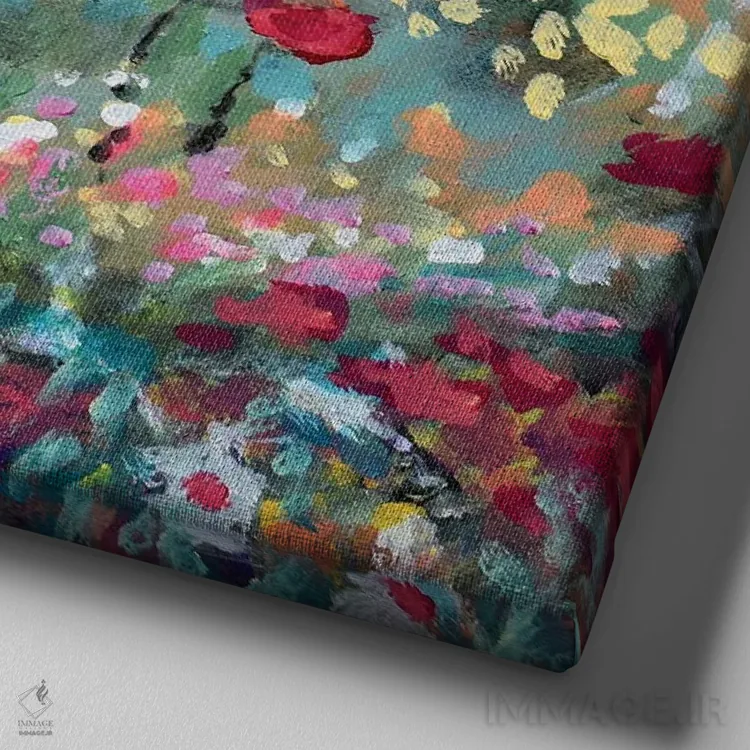 تابلو دکوراتیو نمایش روی تپه اثر کیپ دکر - نمای نزدیک بافت بوم