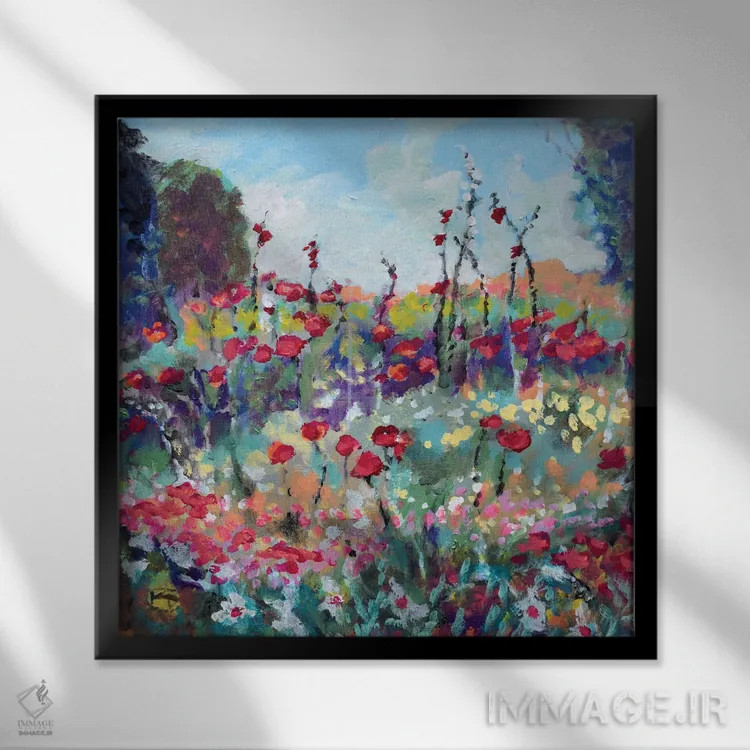 تابلو دکوراتیو نمایش روی تپه اثر کیپ دکر - نمای قابدار مشکی